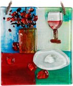 Миниатюра стеклянная Ин вино веритас 15x15см Top Art Studio LG1238-TA