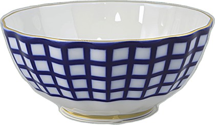Салатник ИФЗ Тюльпан, Кобальтовая клетка, 385мл, 12см, фарфор 80.42272.00.1