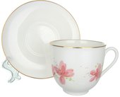 Чашка с блюдцем ИФЗ Ландыш, Розовые цветы 81.17580.00.1