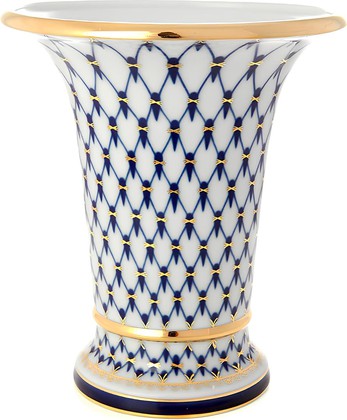 Ваза ИФЗ Ампирная, Кобальтовая сетка, 20.3см, настольная, фарфор, подарочная упаковка 80.50293.00.1