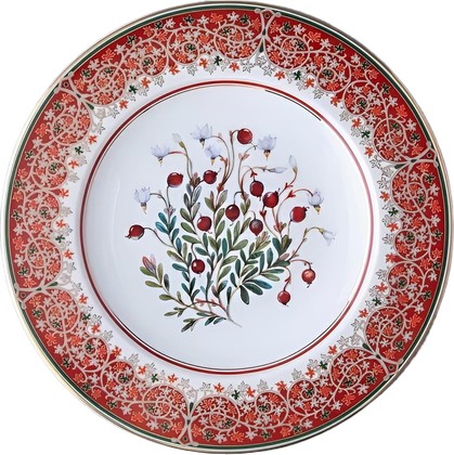 Тарелка декоративная ИФЗ Европейская, Клюква заповедная, 270мм, подарочный набор, фарфор 81.34279.00.1