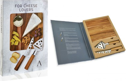 Подарочный набор из 2 ножей и доски для сыра Andrea House CC65021
