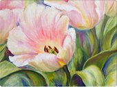 Подставки под тарелки на стол Top Art Studio Альпийские тюльпаны 40x29см, 4шт, пробка GD2513-TA