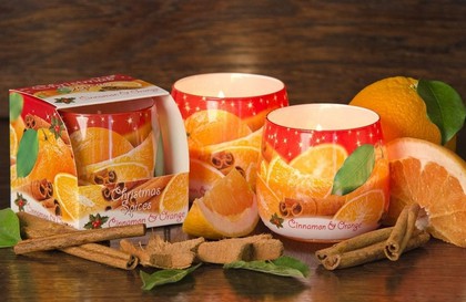 Свеча декоративная Bartek Candles Рождественские специи, стакан 5907602672565