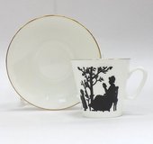 Чашка с блюдцем Семья, ф. Чёрный кофе ИФЗ 81.16747.00.1