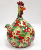 Копилка Pomme-Pidou Маленький Цыплёнок Marie зелёная с бабочками 148-00071/1