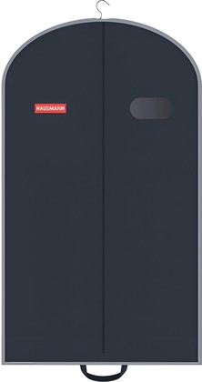 Чехол для одежды объемный Hausmann Monocolor с овальным окном и ручками 60x100x10см, черный HM-701003AG