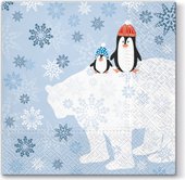 Салфетки для декупажа Paw Новогодние друзья, 33x33см, 20шт. SDL011100