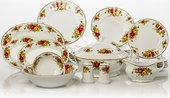 Столовый сервиз 6/26 Английская роза Porcelaine Czech Gold Hands LUISA1343J/26