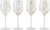 Фужер для белого вина KitchenCraft Mikasa 400мл Металлик Золото, набор 4шт, хрустальное стекло 5140631