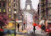 Подставки под тарелки на стол Top Art Studio Свидание в Париже 40х29см, 4шт, пробка GD2520-TA