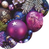 Салфетки круглые Фиолетовая композиция 32см, 3 слоя, 20шт Paw SDR080700