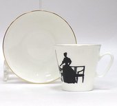 Чашка с блюдцем Вдвоём, ф. Чёрный кофе, 80мл ИФЗ 81.14925.00.1