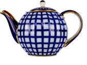Чайник доливной ИФЗ Тюльпан, Кобальтовая клетка, 2000мл, фарфор 80.65934.00.1