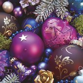 Салфетки для декупажа Фиолетовая композиция 33x33см, 3 слоя, 20шт Paw SDL080700