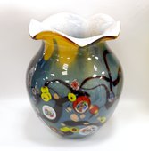 Ваза Top Art Studio из цветного стекла 30см ZB2182-TA