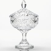 Конфетница Crystalite Bohemia Тукана-Миранда, на ножке с крышкой 15см 59002/1/99018/240