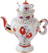 Чайник заварочный ИФЗ Самоварчик, Народные мотивы, 480мл, фарфор 80.00788.00.1
