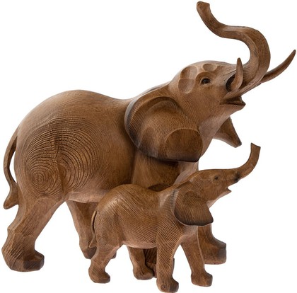 Статуэтка Lesser & Pavey Слониха со слоненком 25x24см, полистоун LP42895