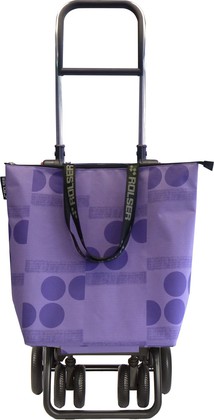 Сумка-тележка Rolser Logos Mini Bag, поворотные колёса, складная, фиолетовая MNB023malva