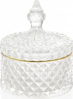 Шкатулка Andrea House Glass and Gold малая CR19184
