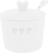 Сахарница Bastion Collections White 3 Нearts Spoon Grey с ложкой LI/SUGAR 001 GR