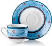 Сервиз кофейный Fade Blue Servizio Caffe Jardin, чашки с блюдцами, 100мл, 6 персон 52194