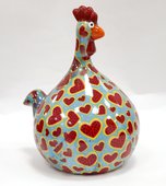 Копилка Маленький Цыплёнок MARIE голубая с сердечками Pomme-Pidou 148-00071/2