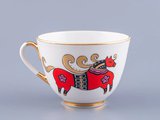 Чашка с блюдцем ИФЗ Весенняя, Красный конь, 250мл, фарфор 81.15308.00.1