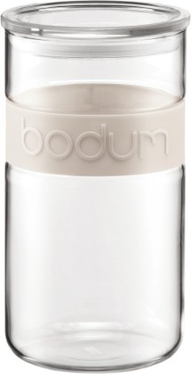 Bodum PRESSO Банка для хранения стеклянная, декор белый, 2л, артикул 11130-913