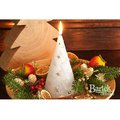 Bartek Candles CHRISTMAS CANDLE Свеча "Ёлочка со звёздами" - другой вид, конус с подсветкой 90x170мм, артикул 5907602669794
