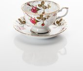 Чайная пара Porcelaine Czech Gold Hands Шиповник, низкая, 220мл IWB013S220Nх1