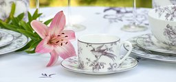 Чашка с блюдцем ИФЗ Соло, Monplaisir Violet, 265мл, фарфор 81.29440.00.5