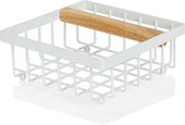 Салфетница Andrea House белый металл, дерево MS18268