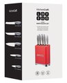 Набор ножей KitchenCraft Lovello Retro с блоком для хранения, red LOVKNBRED