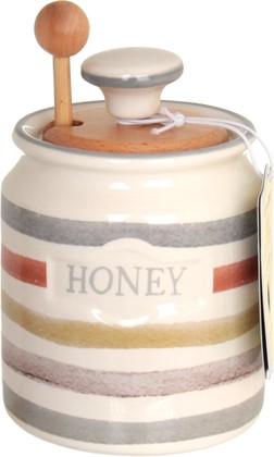 Ёмкость для мёда KitchenCraft Classic с деревянной ложкой, 450мл KCCCHONEY