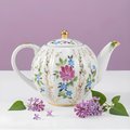Чайник заварочный ИФЗ Тюльпан Золотые травки, 600мл, фарфор 80.00096.00.1