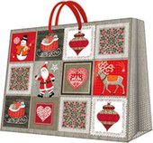 Пакет подарочный бумажный Paw Картинки Рождества 25x20x10см AGB003618