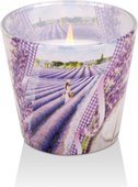 Свеча декоративная Bartek Candles Поцелуй лаванды, стакан 5901685046022