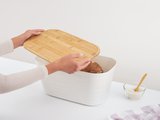 Хлебница Ambient Prime с бамбуковой крышкой, молочно-белый APR001PSWT
