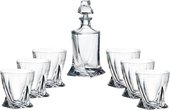 Набор для виски Crystalite Bohemia Квадро графин 850мл, 6 стаканов 340мл 99999/9/99A44/480S