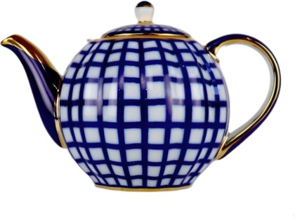 Чайник доливной ИФЗ Тюльпан, Кобальтовая клетка, 2000мл, фарфор 80.65934.00.1