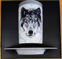 Бокал с блюдцем и крышкой ИФЗ Тотем, Волк, 390мл, подарочная упаковка, костяной фарфор 81.28374.00.1