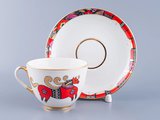 Чашка с блюдцем ИФЗ Весенняя, Красный конь, 250мл, фарфор 81.15308.00.1