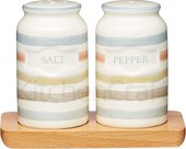 Набор соль и перец Kitchen Craft Classic на деревянной подставке, 12х9см KCCCSNP