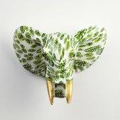 Фигура на стену Pomme-Pidou Слон Джим, свежие папоротники 148-00259