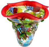 Ваза Top Art Studio Фьюжн 35см, цветное стекло ZB2655-AG