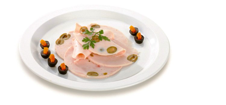 В комплекте с ветчинницей Tescoma PRESTO предложен рецепт приготовления куриного окорока с оливками