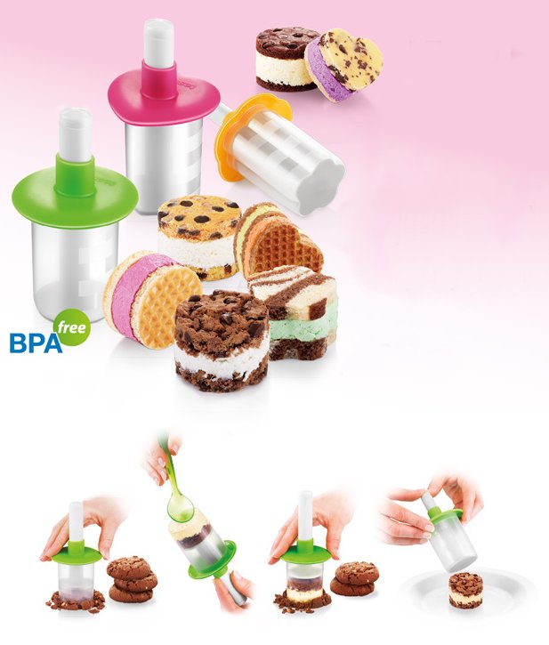 Формочки BAMBINI для создания сэндвичей с мороженым из ассортимента новинок от Tescoma, представленных в мае 2015 года