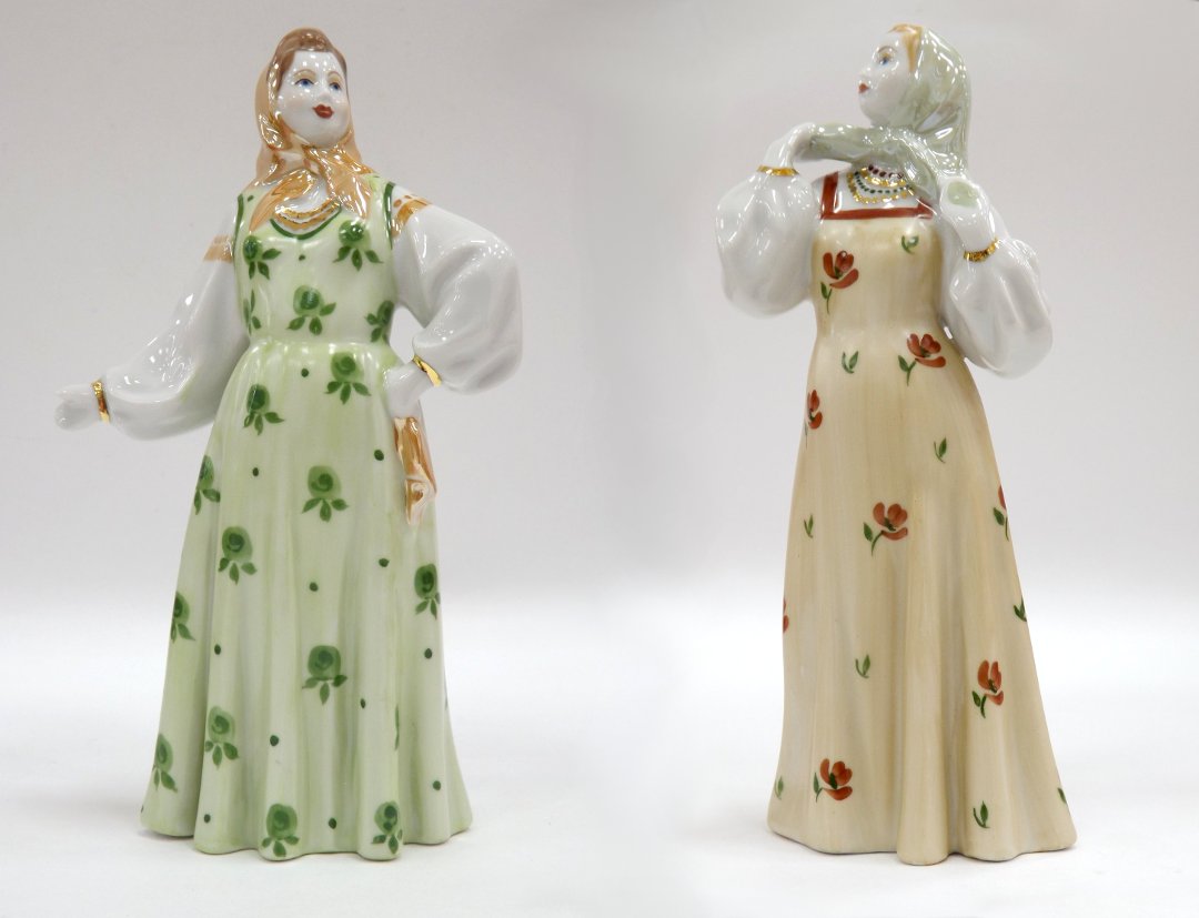 Фарфоровые скульптуры «Маша и Даша» от Дулёвского фарфорового завода
